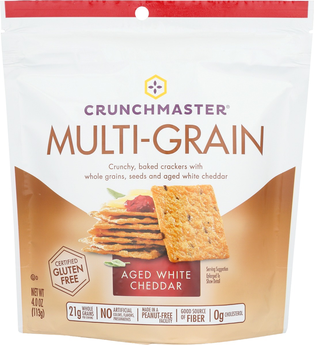 Picture of Crunchmaster KHRM00337635 4 oz Multigrain Aged White Cheddar