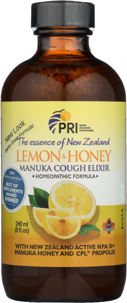 Picture of Pacific Resources International KHFM00309376 8 oz Cough Elixir Lemon Manuka Honey