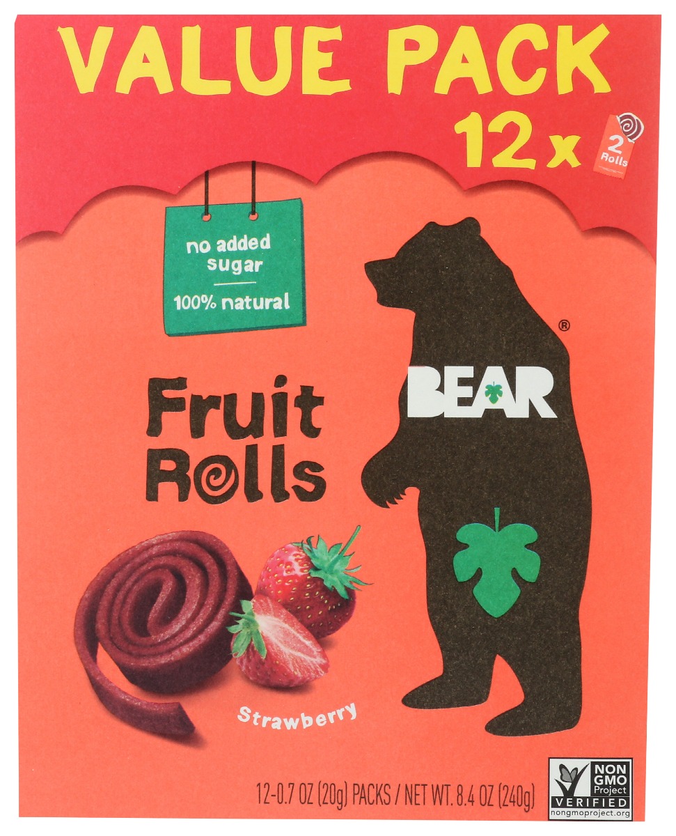Picture of Bear Yoyo KHRM00375171 8.4 oz Strawberry Fruit Rolls