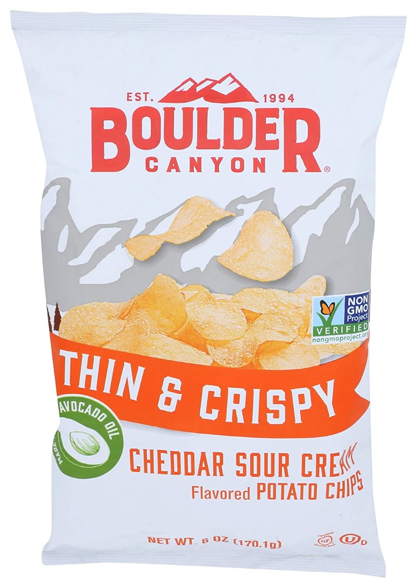 Picture of Boulder Canyon KHRM00368393 6 oz Cheddar Sour Cream Potato Chips