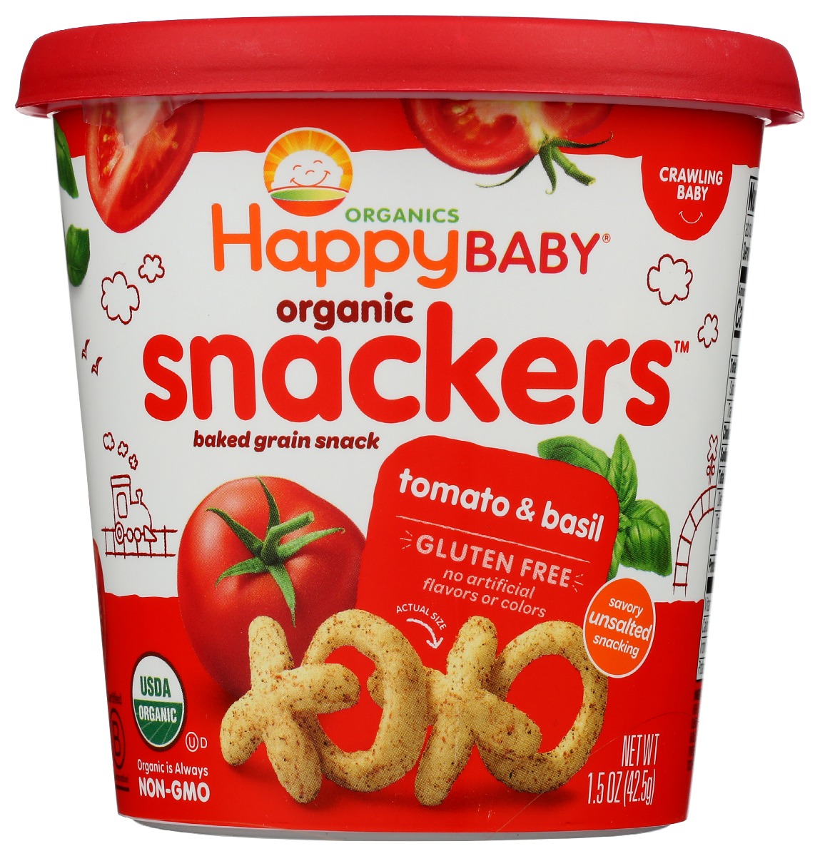 Picture of Happy Baby KHRM00379821 1.5 oz Organic Tomato & Basil Snack
