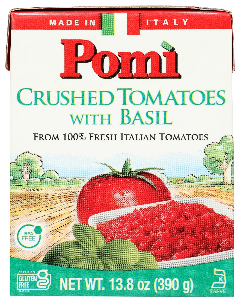 KHRM00376833 13.8 oz Crushed Basil Tomatoes -  Pomi