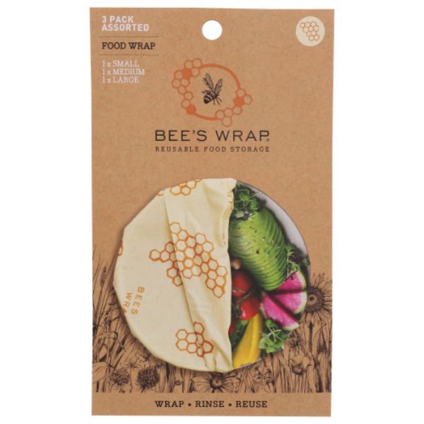Picture of Bees Wrap KHRM00385113 Honeycomb Print Wrap&#44; Pack of 3 - 6 per Pack