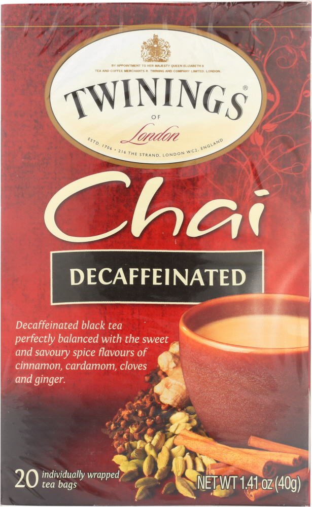 Twining Tea KHLV01353077 Decaffeinated Chai Tea - 20 Bag -  Twinings Tea