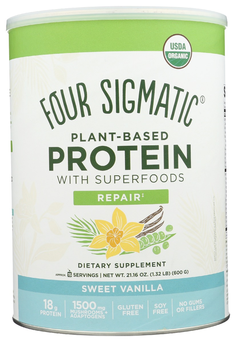 Picture of Four Sigmatic KHRM00368585 21.6 oz Vanilla Plant Protein
