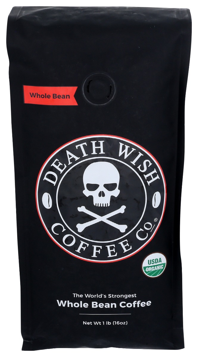 Picture of Death Wish Coffee KHRM00296398 1 lbs Dark Roast Whole Bean Coffee