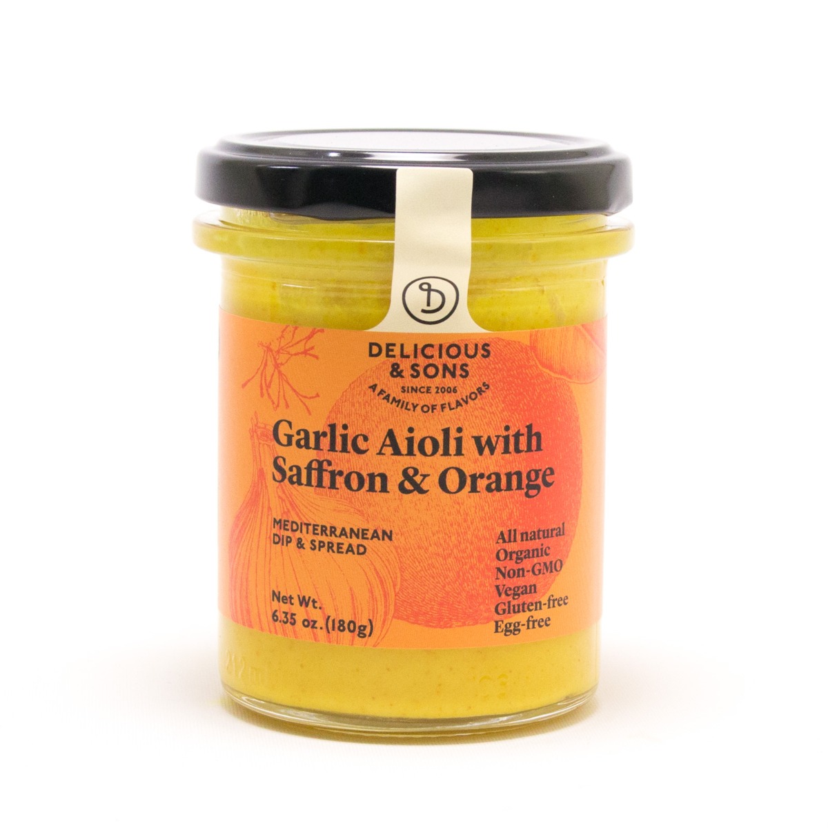 Picture of Delicious & Sons KHRM00378479 6.35 oz Garlic&#44; Saffron & Orange Aioli