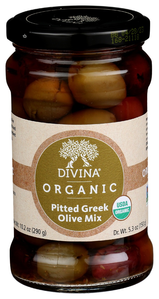 Picture of Divina KHRM00386893 5.3 oz Pitted Greek Organic Olive Mix