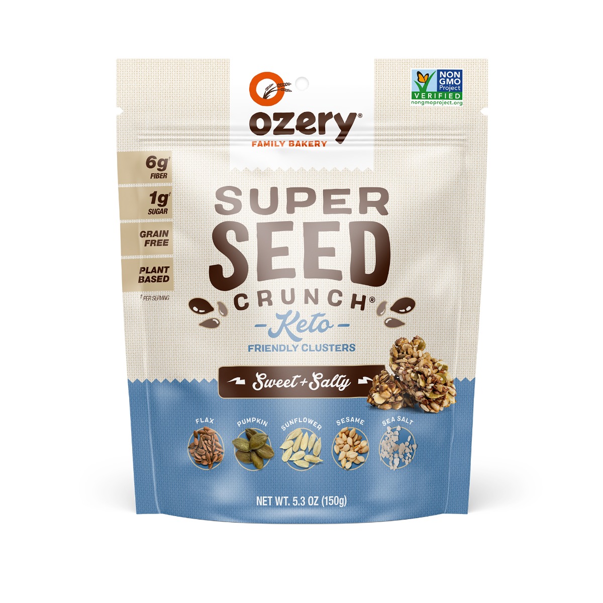 Picture of Ozery Bakery KHRM00375245 5.3 oz Swwet & Salty Super Seed Crunch