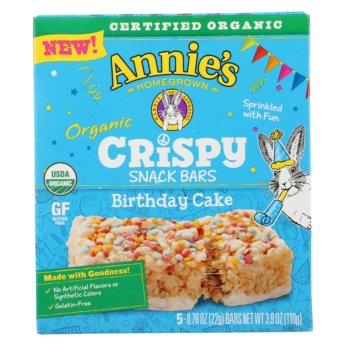 Picture of Annies Homegrown KHRM00375765 3.9 oz Birthday Cake Bar