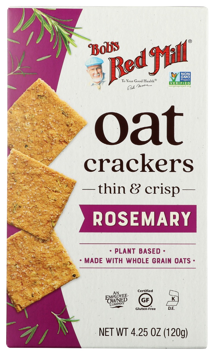 Picture of Bobs Red Mill KHRM00382965 4.25 oz Oat & Rosemary Crackers