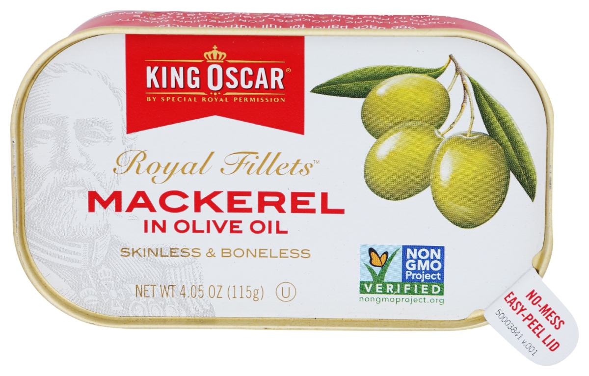 Picture of King Oscar KHRM00370870 4.05 oz Mackerel Fillet in Olive Oil