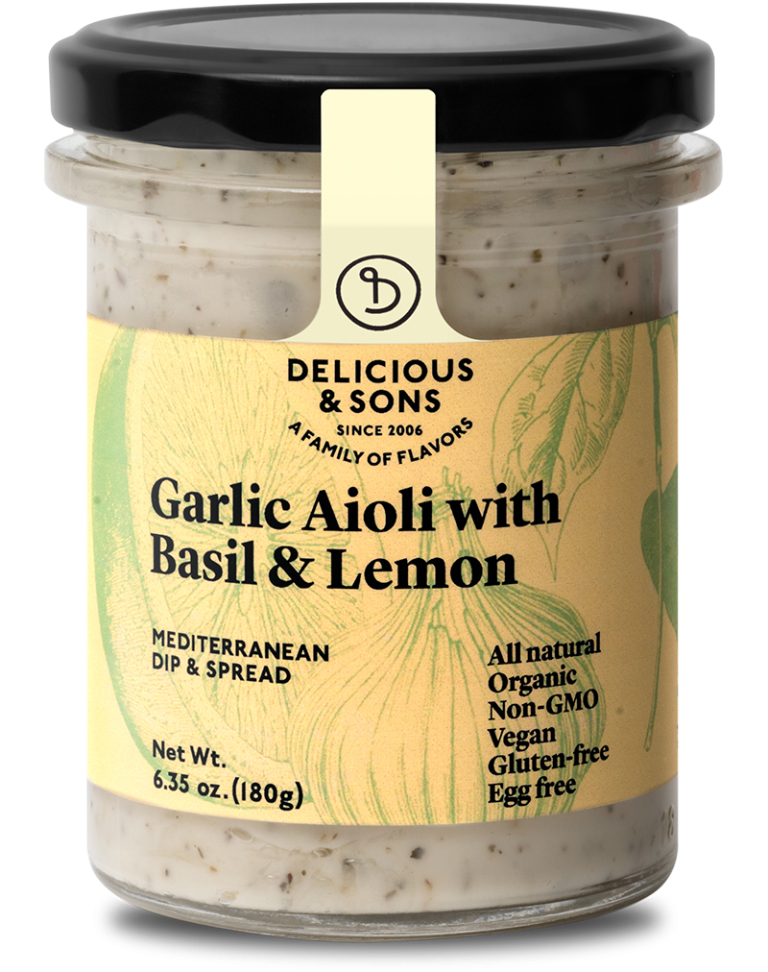 Picture of Delicious & Sons KHRM00378478 6.35 oz Aioli Garlic Basil Lemon Dip