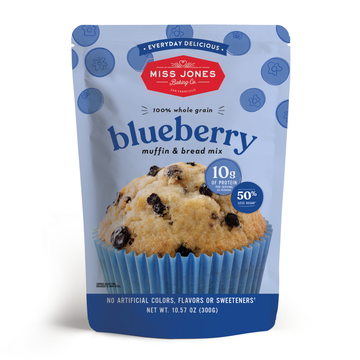 Picture of Miss Jones Baking KHRM00377484 11.54 oz Everyday Delicious Blueberry Muffin & Bread Mix