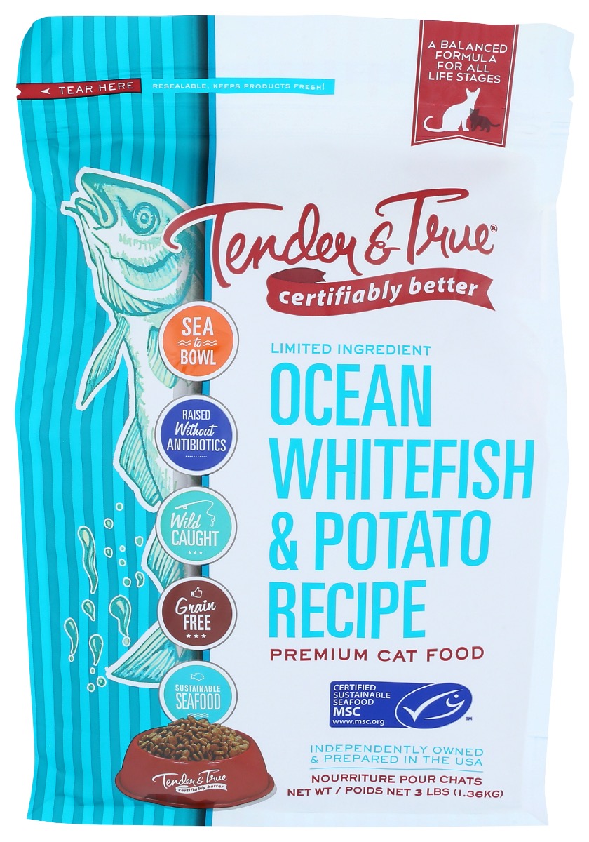 Picture of Tender & True KHRM00338523 3 lbs Whitefish & Potato Cat Food