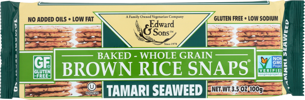 Picture of Edward & Sons KHLV00373233 3.5 oz Ricesnap Tamari Seaweed