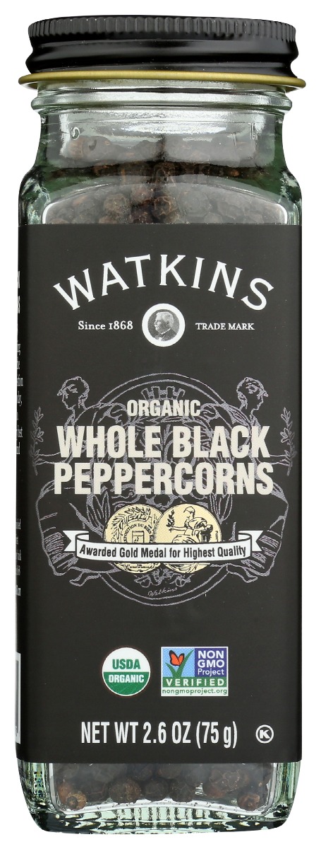 Picture of Watkins KHRM00361652 2.6 oz Organic Whole Black Peppercorn