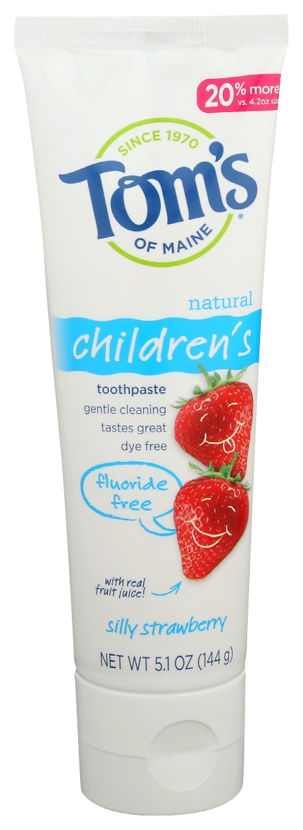 Picture of Toms of Maine KHRM00355597 5.1 oz Silly Strawberry Flouride Free Toothpaste