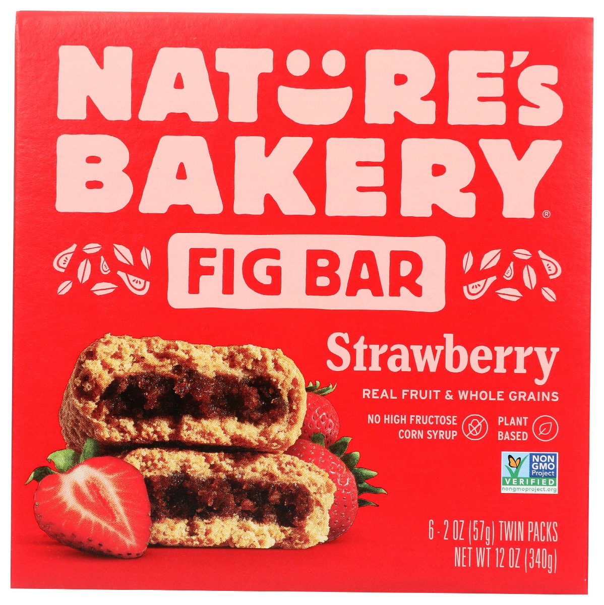 Picture of Natures Bakery KHRM00255664 12 oz Fig Whole Wheat Strawberry Bar - 6 Count