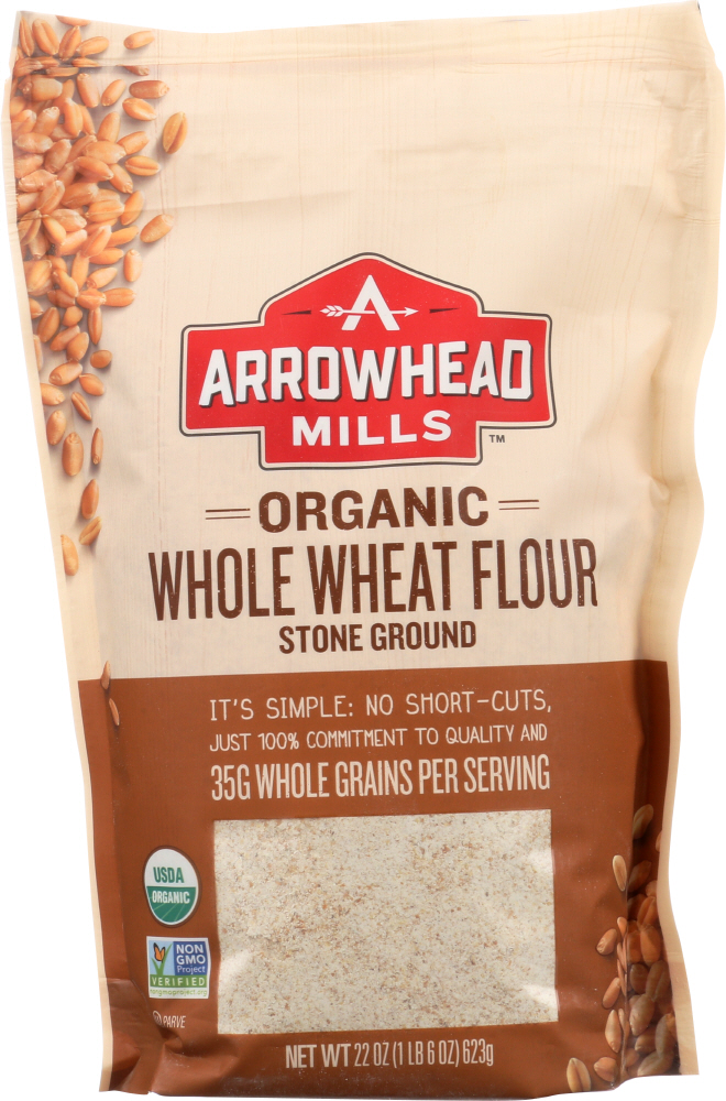 Picture of Arrowhead Mills KHLV00280491 22 oz Organic Stone Ground Whole Wheat Flour