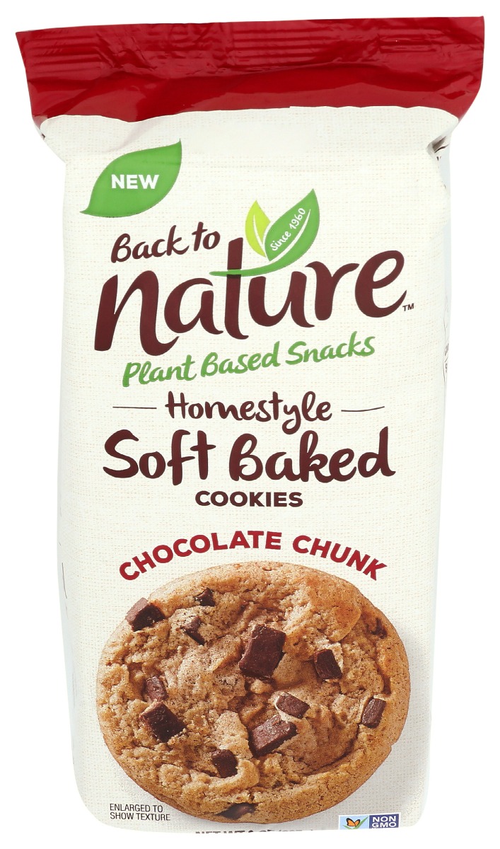 Picture of Back to Nature KHCH00383848 8 oz Homestyle Chocolate Chunk Soft Baked Cookies