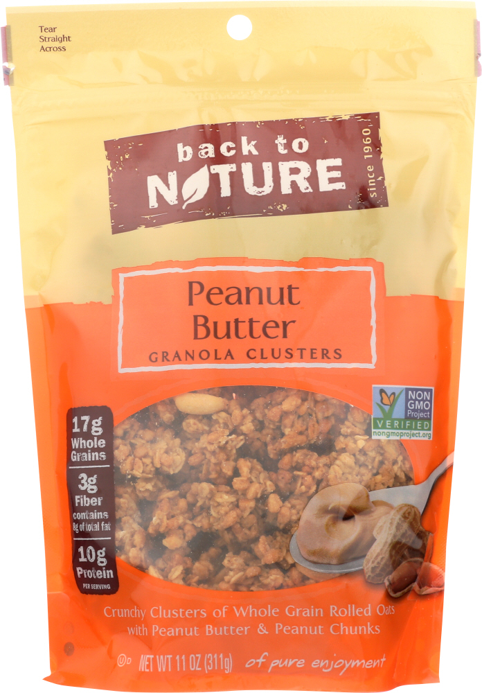Picture of Back to Nature KHLV00293048 11 oz Non GMO Granola Clusters Peanut Butter