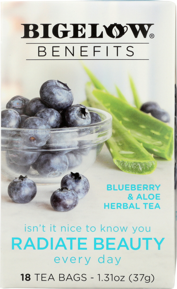 Picture of Bigelow KHLV00287572 1.31 oz Benefits Blueberry & Aloe Herbal Tea - Pack of 18