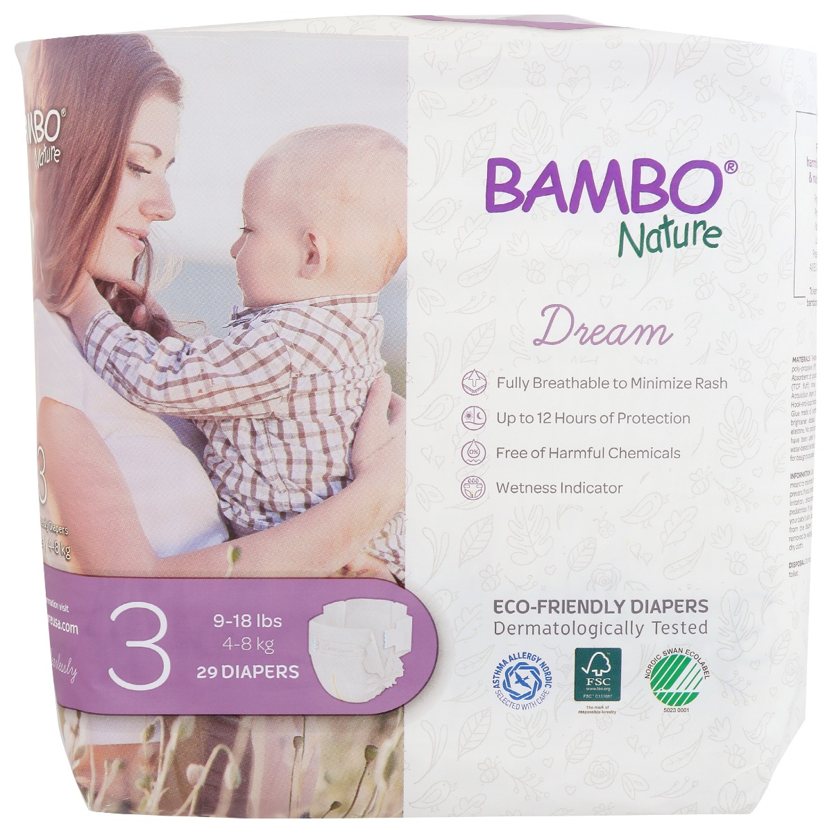 Picture of Bambo Nature KHRM00383048 Baby Diapers&#44; Size 3 - Pack of 29