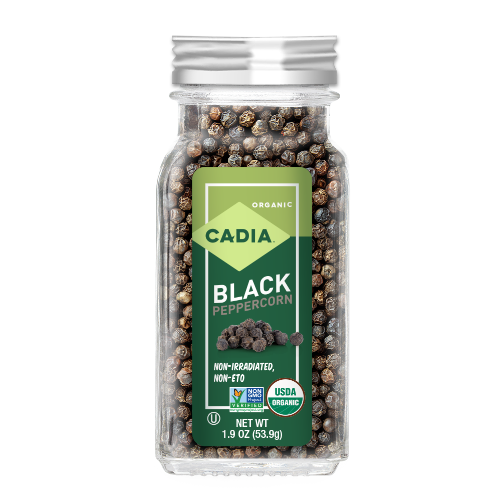 Picture of Cadia KHCH00386122 1.9 oz Organic Black Peppercorns
