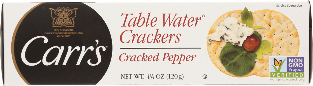 Picture of Carrs KHLV00110209 4.25 oz Table Water Crackers Cracked Pepper