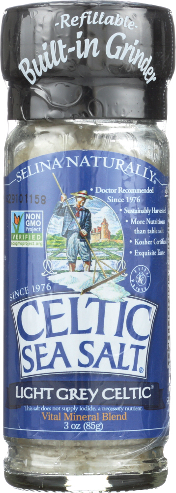Picture of Celtic Sea Salt KHLV00147264 3 oz Light Grey Celtic Grinder
