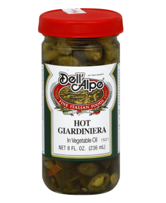 Picture of Dell Alpe KHRM00008581 8 oz Hot Giardiniera in Vegetable Oil