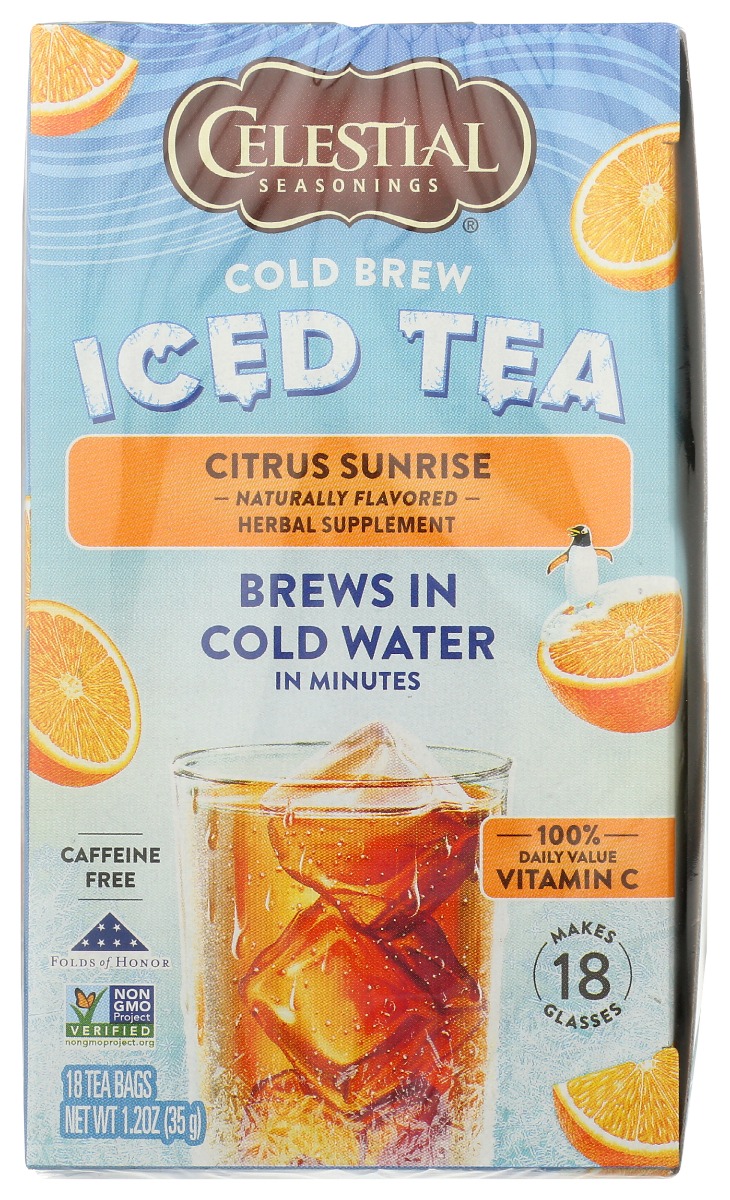 Picture of Celestial Seasonings KHCH00377913 Cold Brew Citrus Tea&#44; 18 Tea Bags