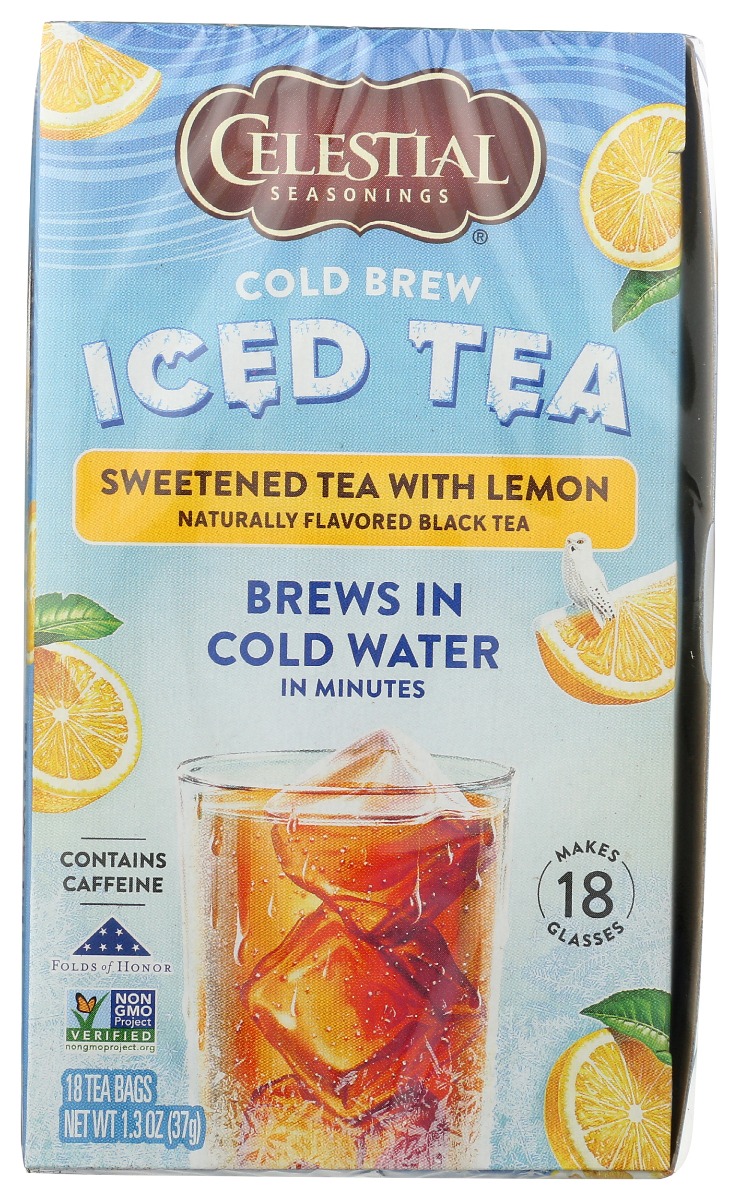 Picture of Celestial Seasonings KHCH00377914 Cold Brew Sweet Lemon Tea, 18 Tea Bags