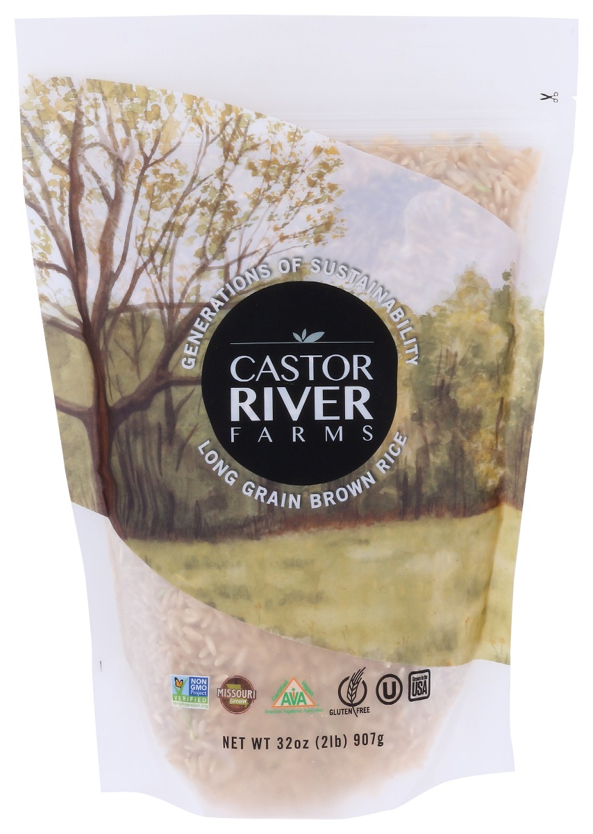 Picture of Castor River Farms KHRM00349378 32 oz Long Grain Brown Rice