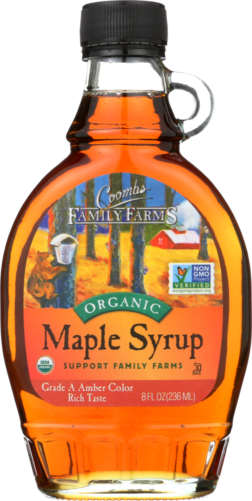 Picture of Coombs Family Farms KHLV00100689 8 oz Grade A Organic Amber Maple Syrup