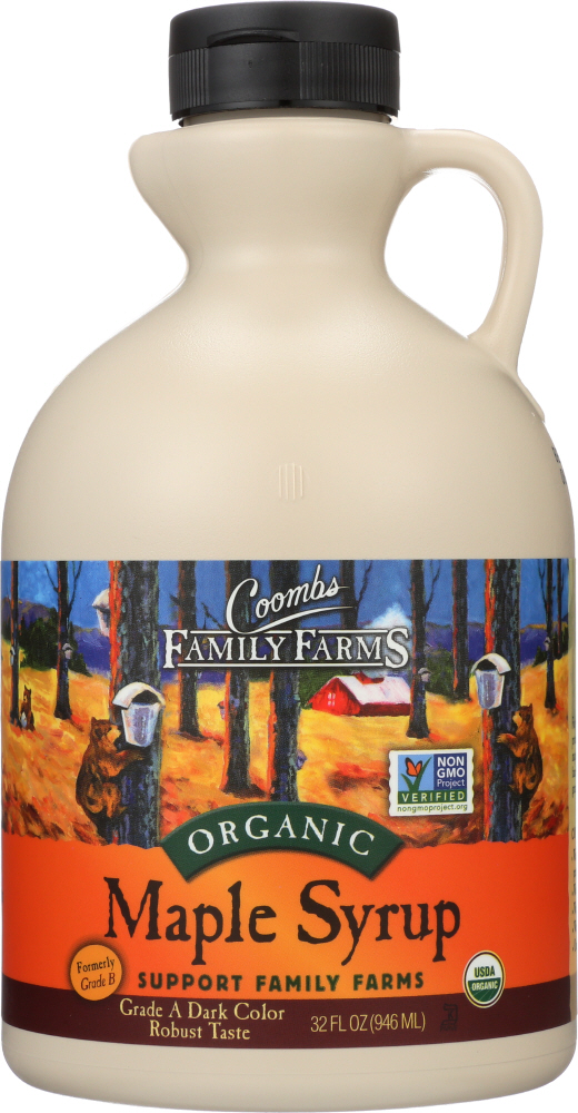 Picture of Coombs Family Farms KHLV00127973 32 oz Grade A Organic Dark Color Maple Syrup