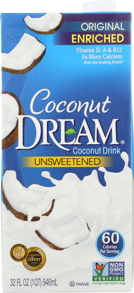Picture of Dream KHLV01646108 32 fl oz Coconut Dream Unsweetened Coconut Drink