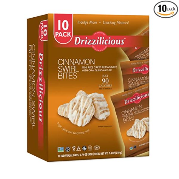 Picture of Drizzilicious KHRM00354537 0.74 oz Cinnamon Swirl Rice Crisps, Pack of 10
