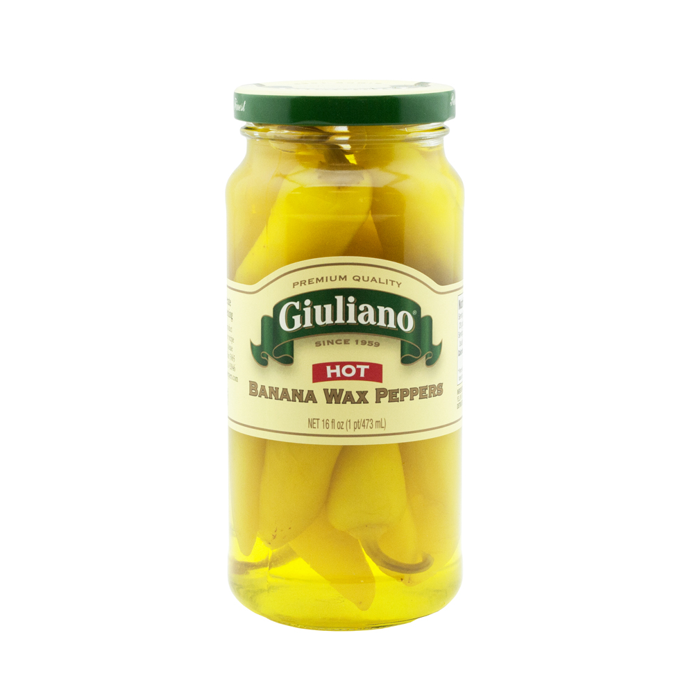 Picture of Giuliano KHRM00039601 16 oz Hot Banana Wax Peppers