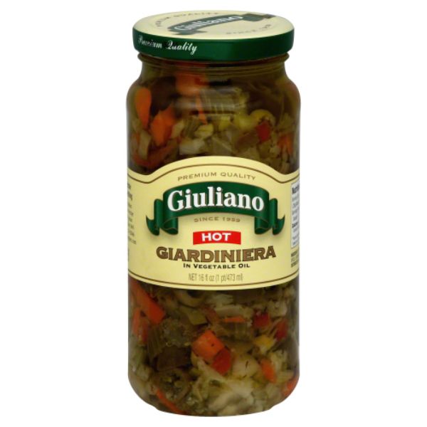 Picture of Giuliano KHRM00039626 16 oz Giardiniera Hot in Vegetable Oil