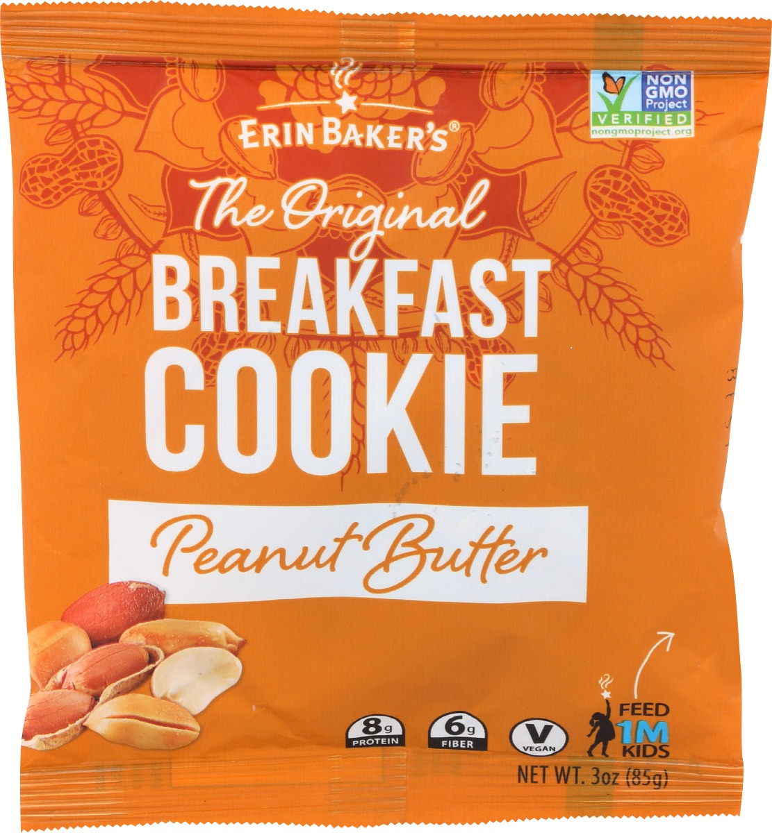 Picture of Erin Bakers KHRM00191655 3 oz Peanut Butter Breakfast Cookies