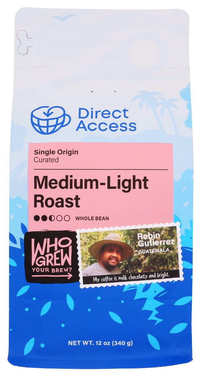 Picture of Direct Access KHCH00385987 12 oz Whole Bean Medium Light Coffee