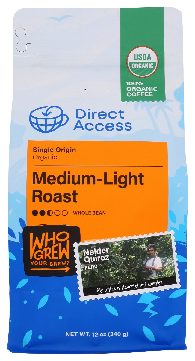 Picture of Direct Access KHCH00388796 12 oz Whole Bean Mild Light Organic Coffee
