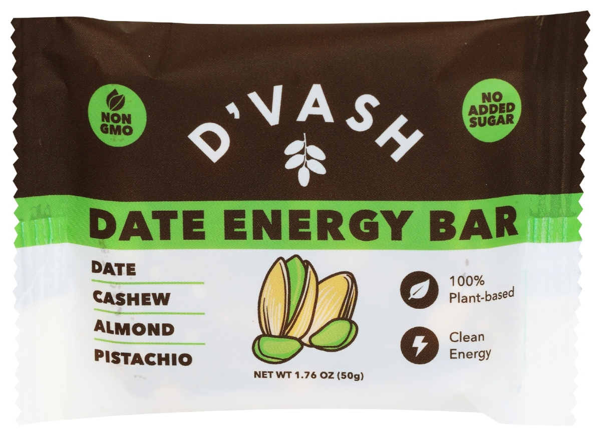 Picture of Dvash Organics KHCH00388318 1.76 oz Cashew Almond Pistachio Date Energy Bar