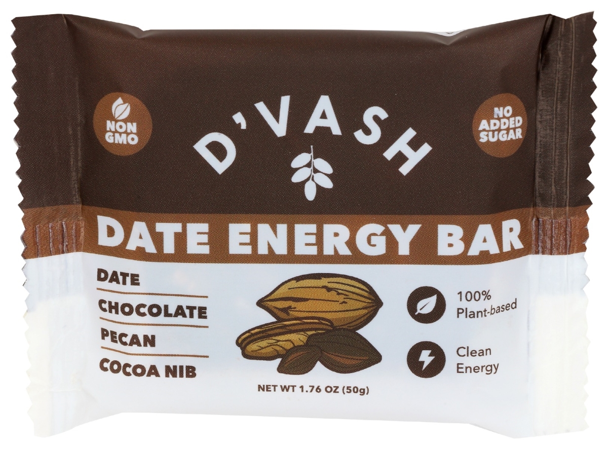 Picture of Dvash Organics KHCH00388319 1.76 oz Chocolate Pecan Cocoa Nib Date Energy Bar