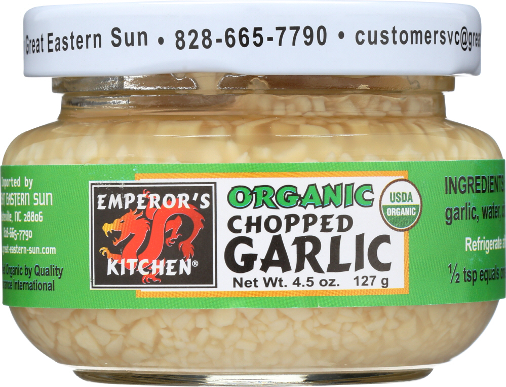 Picture of Emperors Kitchen KHLV00106786 4.5 oz Organic Chopped Garlic