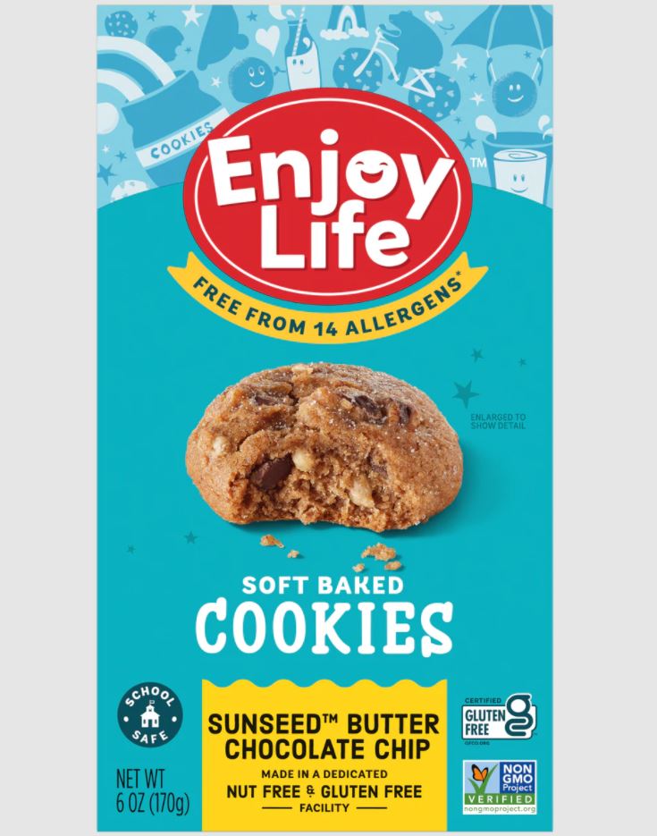 Picture of Enjoy Life KHCH00392721 6 oz Sunseed Chocolate Chip Soft Baked Cookies
