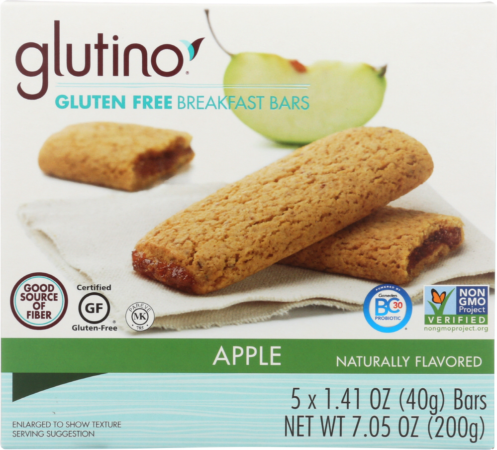 Picture of Glutino KHLV00470898 7.05 oz Oven Baked Apple Breakfast Bars