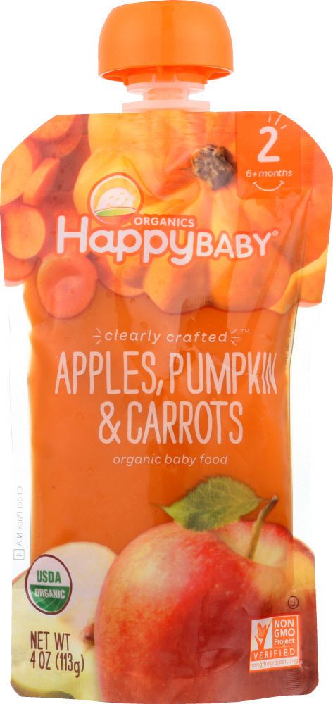 Picture of Happy Baby KHLV00273723 4 oz Organic Apples&#44; Pumpkin & Carrot Baby Food - Set of 2